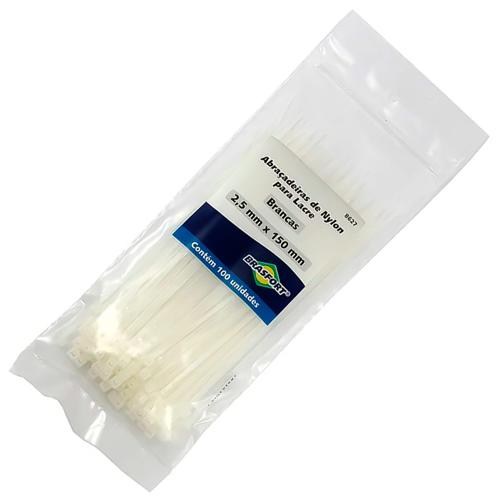 *ABRACADEIRA NYLON 2,5X150MM BR BRASFORT PT 100