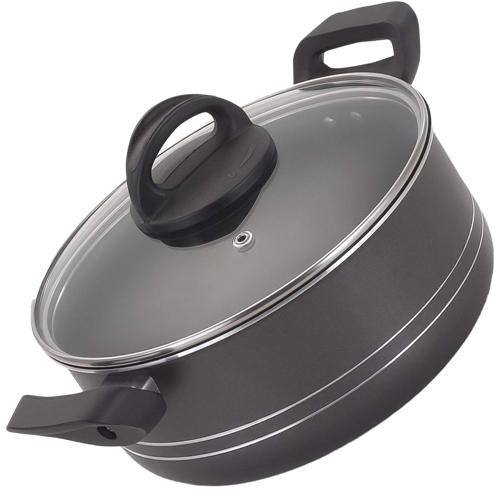 CACAROLA TEFLON 22CM GRA TP VIDRO IPANEMA NACIONAL