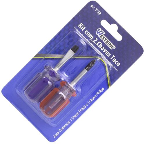 CHAVE FENDA TOCO JOGO 2PCS WESTERN