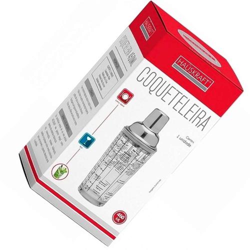 *COQUETELEIRA VIDRO 450ML C/TP INOX CQTL-003