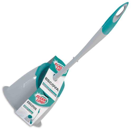 ESCOVA SANITARIA C/SUPORTE DISPEN FLASHLIMP