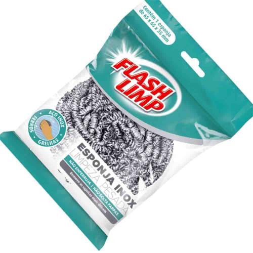 ESPONJA INOX LIMPEZA PESADA FLASHLIMP