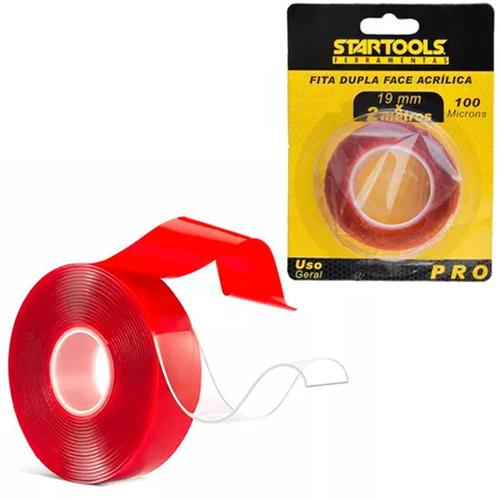 FITA ADESIVA DUPLA FACE ACRIL 12MM*1,5M STARTOO