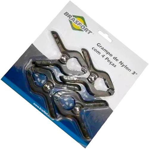 *GRAMPO NYLON 3" JOGO 4PCS BRASFORT