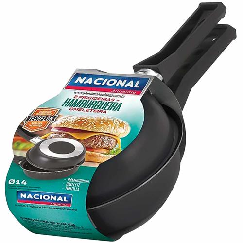 HAMBURGUEIRA TEFLON 14CM NACIONAL