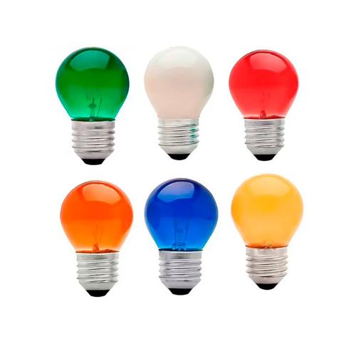 LAMPADA BOLINHA 127V*15W VERM BRASFORT