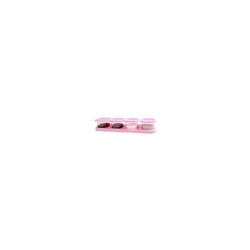 PORTA CONDIM QUAD PLST JG 04PCS C/SUP BR KEITA