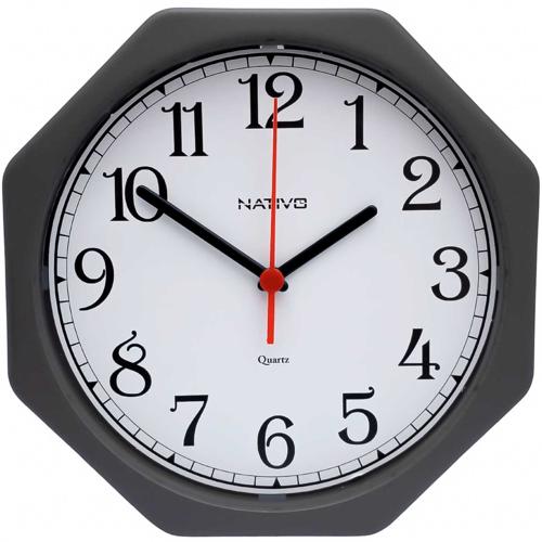RELOGIO PAREDE OITAV 24CM LISO MISTO 51454-0