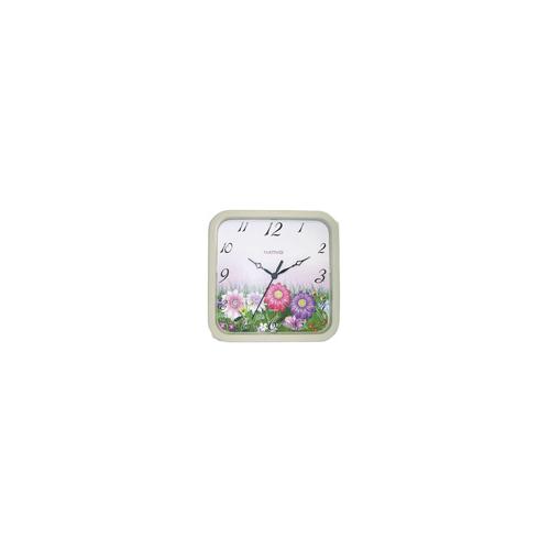 RELOGIO PAREDE QUAD 24CM FLORAL 51479-3