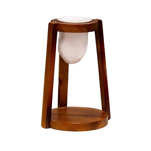 SUPORTE COADOR DOSE ÚNICA MADEIRA 5,5 CM