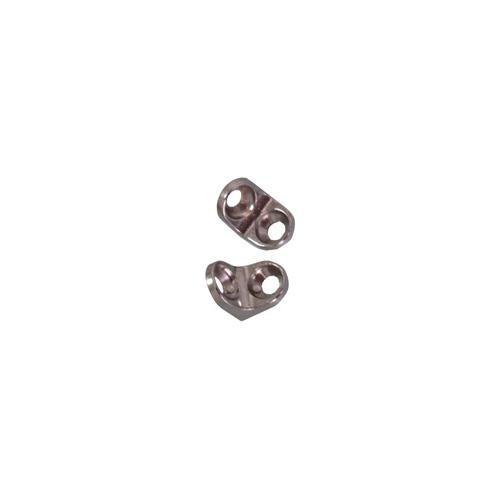 SUPORTE PRATELEIRA C/2F ZAMAC NIQUELADO PT 100