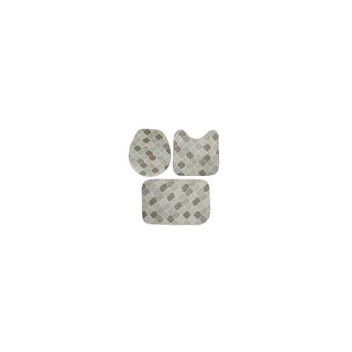 TAPETE BANHEIRO POP TURQUIA MARROM JOGO 03 PCS