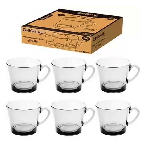 JG XICARA CHA 200ML CRISTAL 6PCS ORIGINAL