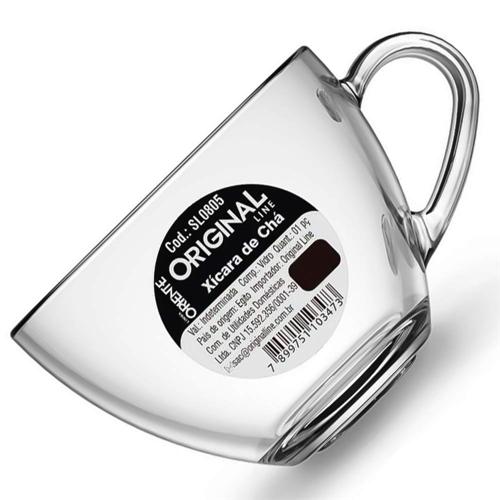 JG XICARA CHA 225ML CRISTAL 6PCS ORIGINAL