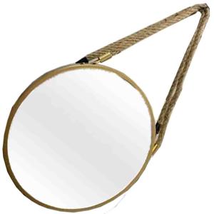ESPELHO REDONDO 30CM DECORATIVO SUSPENSO