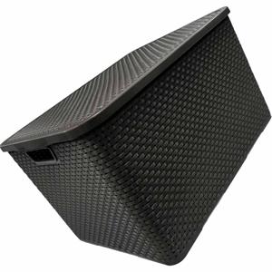 CESTO RATTAN C/TAMPA RETANG 40L PLST PR ARQPLAST