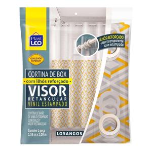 CORTINA P/BOX VINIL ILHOS VISOR RETANG 135X200 PR