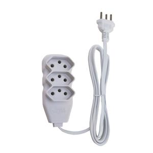 EXTENSAO SLIM 3 TOMADAS TRIPOLAR BIVOLT 1M BR