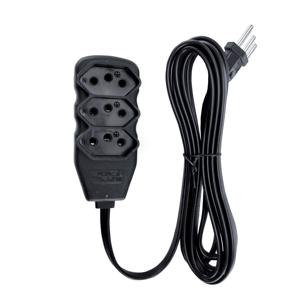 EXTENSAO SLIM 3 TOMADAS TRIPOLAR BIVOLT 1M PR