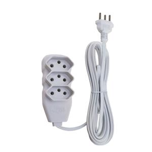 EXTENSAO SLIM 3 TOMADAS TRIPOLAR BIVOLT 5M BR