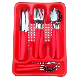 FAQUEIRO INOX COLOR C/CB PLST C/SUP VERM 25 PCS