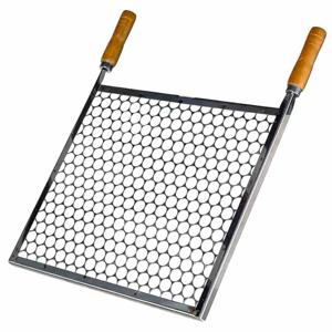 GRELHA CHURRASCO INOX 50CM*40CM