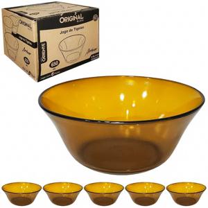 TIGELA RED VIDRO AMBAR 16CM 650ML M6 ORIG