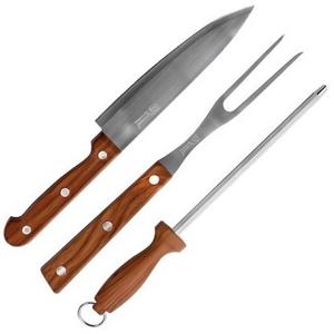KIT CHURRASCO INOX 01CHAIRA/01GARFO/01FACA ORIG