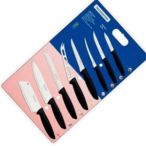KIT FACA INOX 8PCS PLENUS CB PR TRAMONTINA