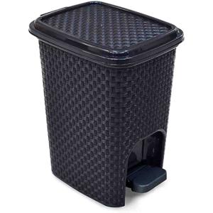 LIXEIRA RATTAN PRETA C/PEDAL 07L ARQPLAST