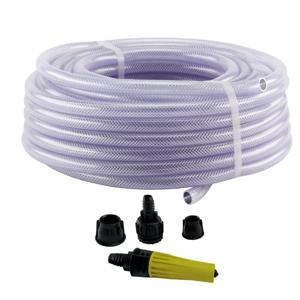 MANGUEIRA TRANCADA 10M TRANSP C/ ENGATE ESGUICHO