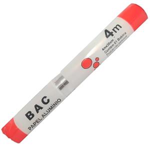 *PAPEL ALUMINIO 45CM*04MTS BAC