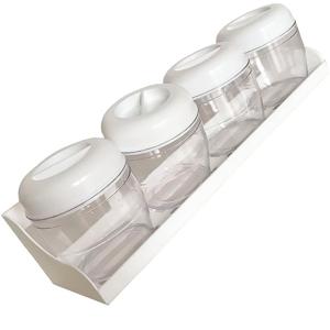 *PORTA CONDIM RED ACRIL COLLOR JG 03PCS C/SUP