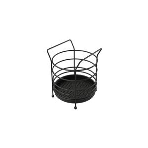 *PORTA TALHERES ARAMADO BLACK C/ FUNDO PLST BLACK